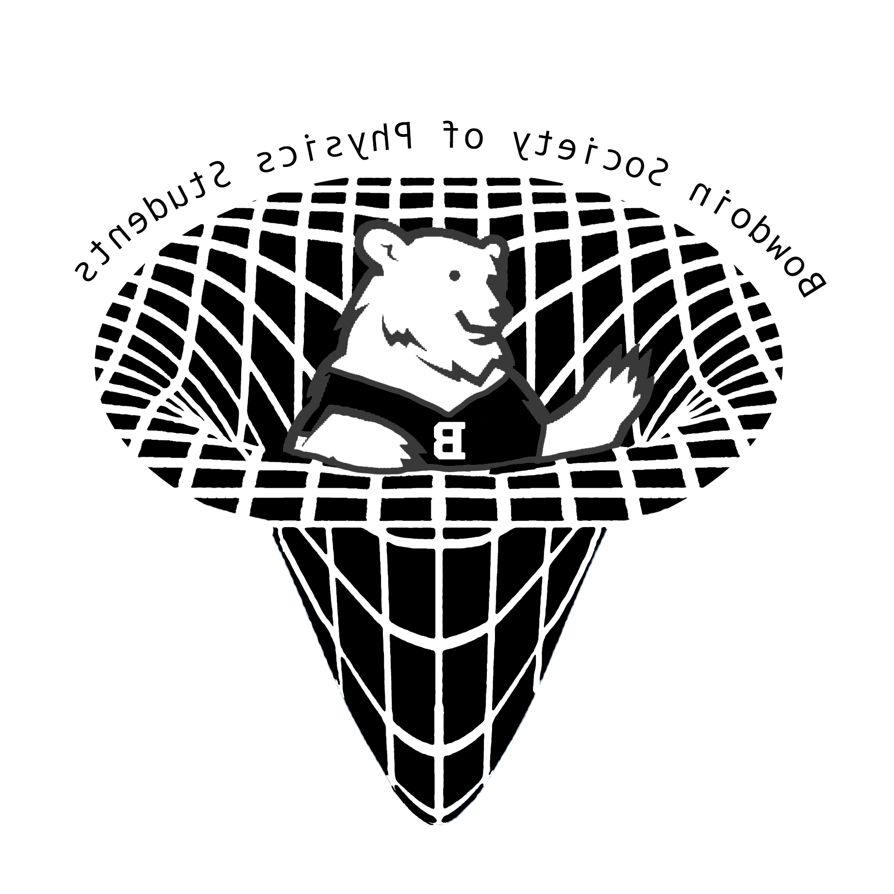 The logo of the Bowdoin Society of Physics Students.